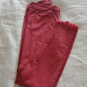 Red denim jeans by Just Black